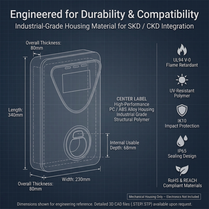 Wallbox PC Enclosure Kit | Polycarbonate EV Charger Housing for SKD/CKD ...