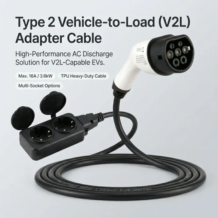 Type 2 Vehicle-to-Load (V2L) Adapter Cable | Custom AC Output Socket ...