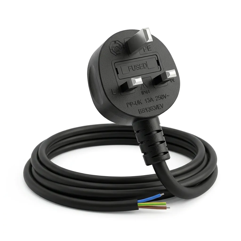 250 V 13 A BS 1363 Type G UK 3-Pin Plug Power Cord | Mode 2 IC-CPD Input Cable with Thermal Protection (Temperature Sensor) | for EV Charger Assemblies – Image 7
